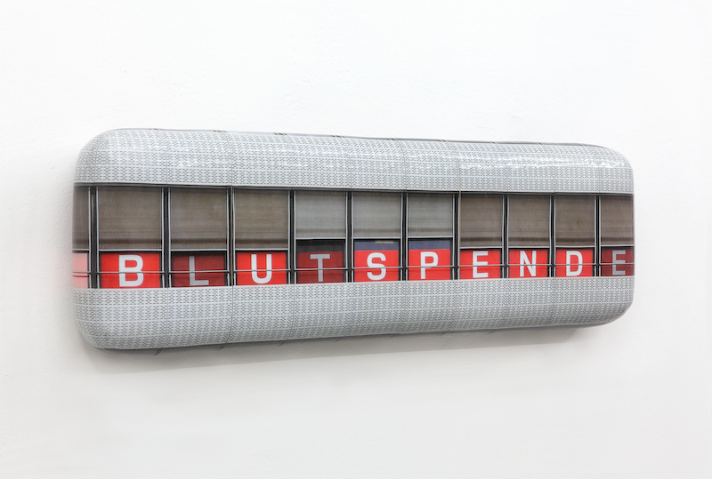 Hein Spellmann - Blutspende, 2014, silicone, acrylic, CLC print, foam, wood