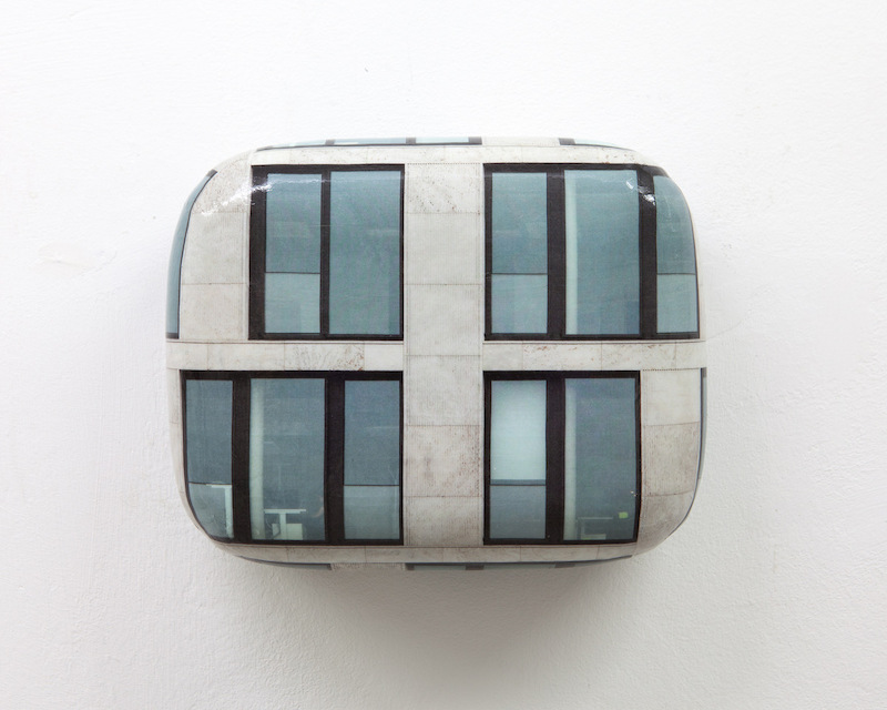 Hein Spellmann - Fassade 370, 2019, silicone, acrylic, CLC print, foam, wood