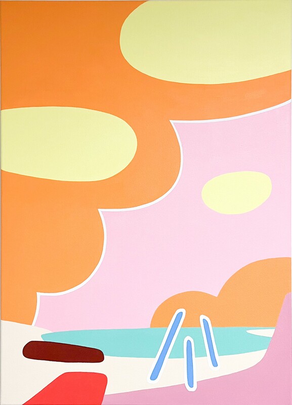 Leonard Korbus - Folgelandschaft_01 (Leipzig_Süd), 2025, Acryl auf Leinwand