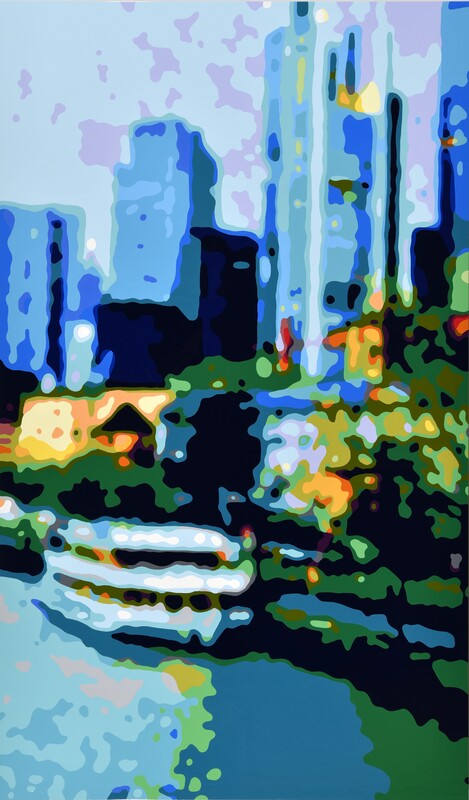 Konrad Winter - Frankfurt am Main, 2026, car lacquer on aluminum