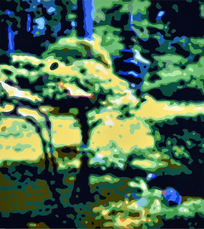 Konrad Winter - Japanese Garden Portland, 2026, car lacquer on aluminum