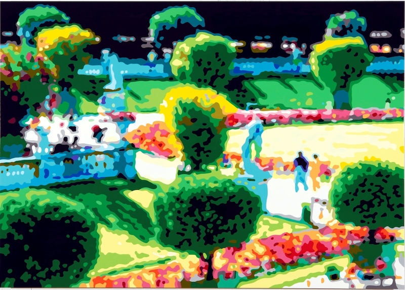 Konrad Winter - Jardin du Luxembourg 2, 2012, Autolack auf Aluminium