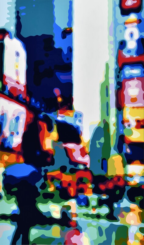 Konrad Winter - Rainy Evening, 2026, car lacquer on aluminum