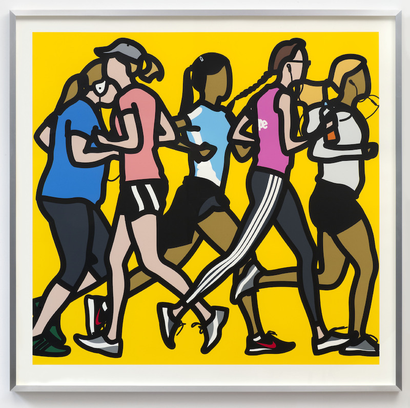 Julian Opie - Running women, 2016, silkscreen on 410 g Somerset, framed