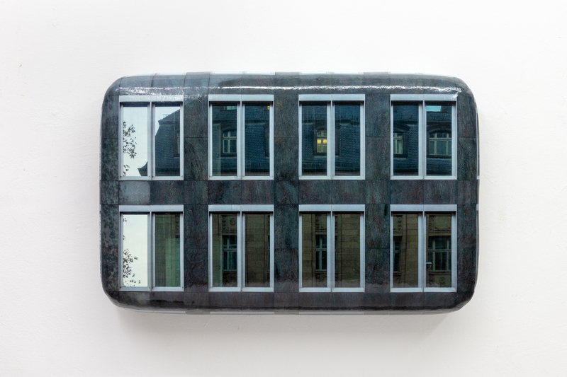 Hein Spellmann - Schwarzes Gebäude, 2023, silicone, acrylic, CLC print, foam, wood