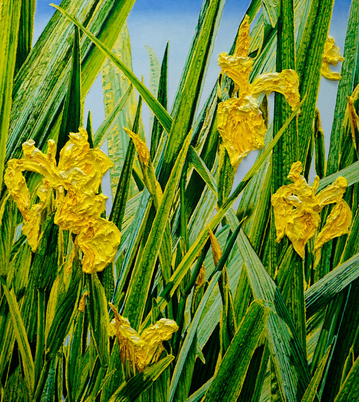 Katharina Gierlach - Sumpfschwertlilie_Iris pseudacorus, 2024, Oil on canvas