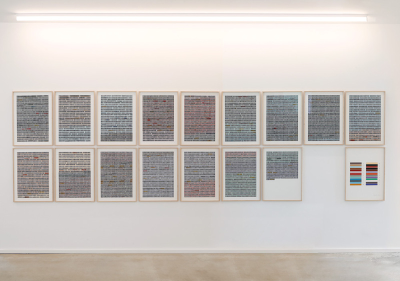 Petra Scheibe Teplitz - Das Örtliche, 2022-24, 17-teilig Collage auf Museumskarton