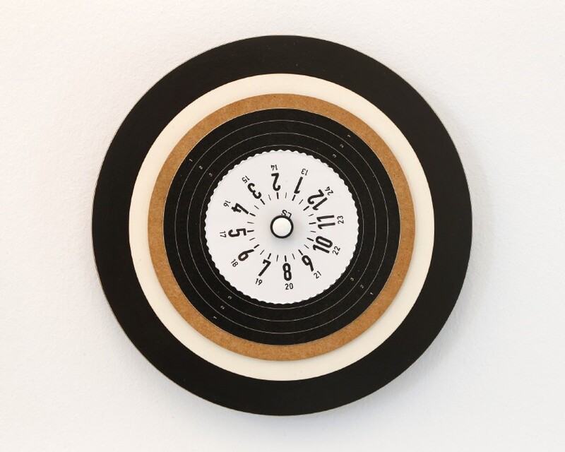 Petra Scheibe Teplitz - Day in day out, 2026, wood, acrylic paint, acrylic glass, rubber, paper