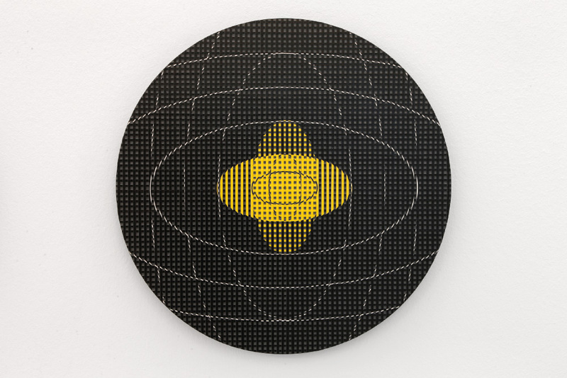 Petra Scheibe Teplitz - o. T., 2025, Original Schießscheibe auf Holzkörper, Acrylfarbe, Lack