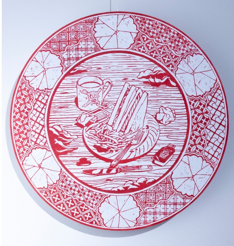 Kenichi Yokono - Sandwich, , Woodblock cutout