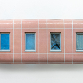 Hein Spellmann - Altrosa Gebäude, 2023, silicone, acrylic, CLC print, foam, wood