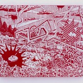 Kenichi Yokono - Beam Tank, 2016, Woodblock cutout