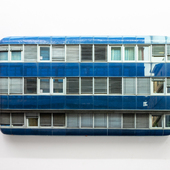 Hein Spellmann - Blaues Gebäude, 2023, silicone, acrylic, CLC print, foam, wood
