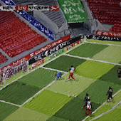 Katharina Gierlach - FC Köln - Fortuna Düsseldorf, 2020, Oil on canvas