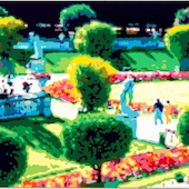 Konrad Winter - Jardin du Luxembourg 2, 2012, Autolack auf Aluminium