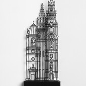 Julian Opie - Portuguese Towers 3, 2025, powder coated steel relief