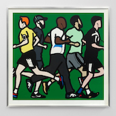 Julian Opie - Running men, 2016, silkscreen on 410 g Somerset, framed