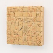 Petra Scheibe Teplitz - Schnittmuster, 1995, paper on wood, varnish