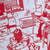 Kenichi Yokono - Short stories (Beispiel), 2016, Woodblock cutout