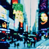 Konrad Winter - Times Square 3, 2025, Autolack auf Aluminium, manuelle Malerei