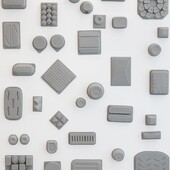 Petra Scheibe Teplitz - Serie "Another day in paradise", 2013, packaging material, acrylic paint, wood