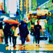 Konrad Winter - Manhattan 2, 2025, car lacquer on aluminum