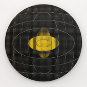 Petra Scheibe Teplitz - o. T., 2025, target paper on wood, acrylic paint, varnish
