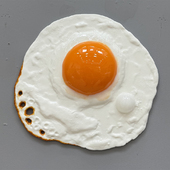 Peter Anton - Fried egg #9/12  (Sunny side up series), 2025, mixed media