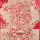 Kenichi Yokono - Still Life - Vanitas 2, 2024, Woodblock cutout